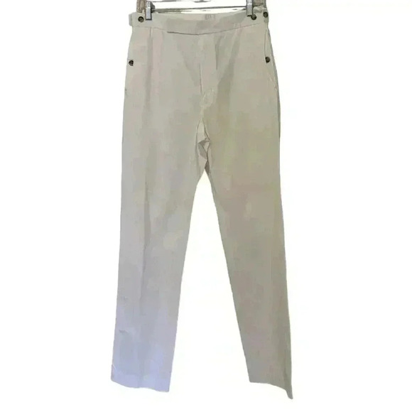 Helmut Lang High Rise Relaxed Fit Lacquered Cotton Suit pants Size 2 - Picture 4 of 15